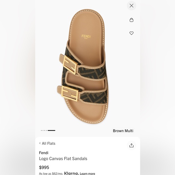 Authentic! FENDI FEEL Slides, Brown/Gold Hardware. Box/cards included 39, size 8 - Picture 10 of 15
